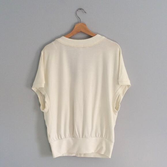 Collective Concepts White Short Sleeve Cardigan Size S - Picture 2 of 8
